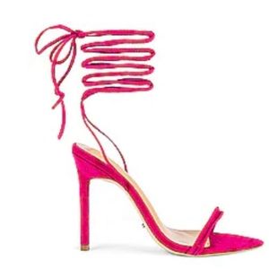 Hot pink/ royal fuchsia wrap around heels . *NEW**